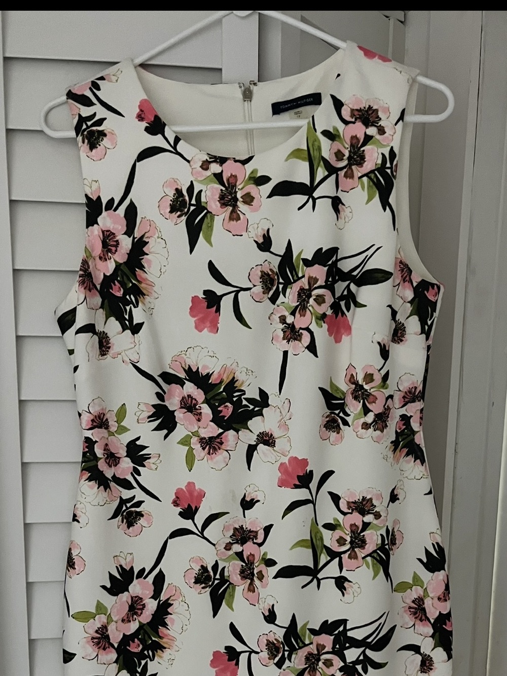 Tommy Hilfiger White Dress with Pink Floral Print